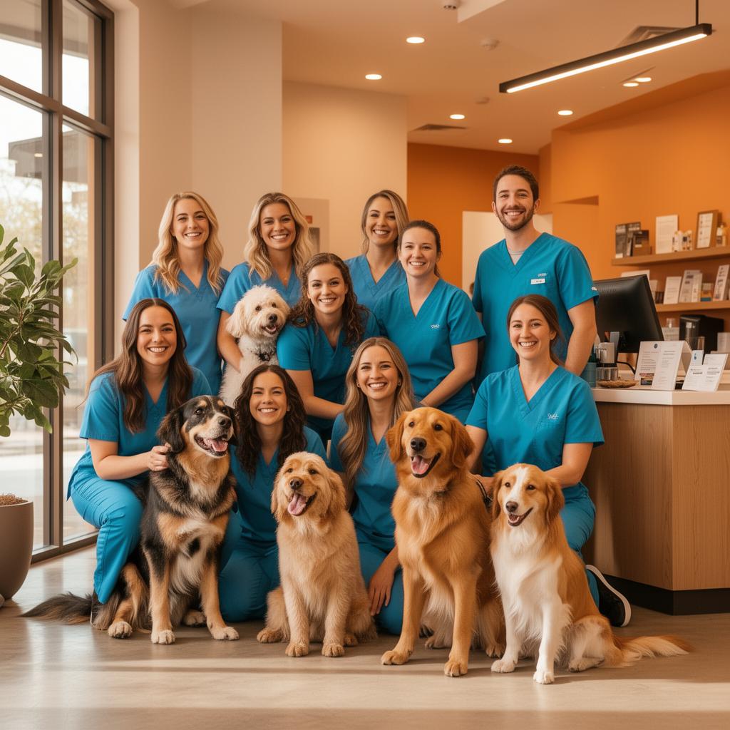 Our team with dogs